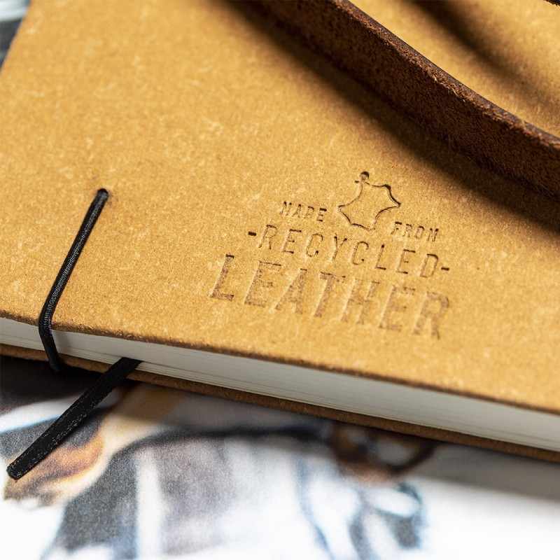 Block Notes in pelle riciclata da 100 fogli bianchi - cod. MK1412