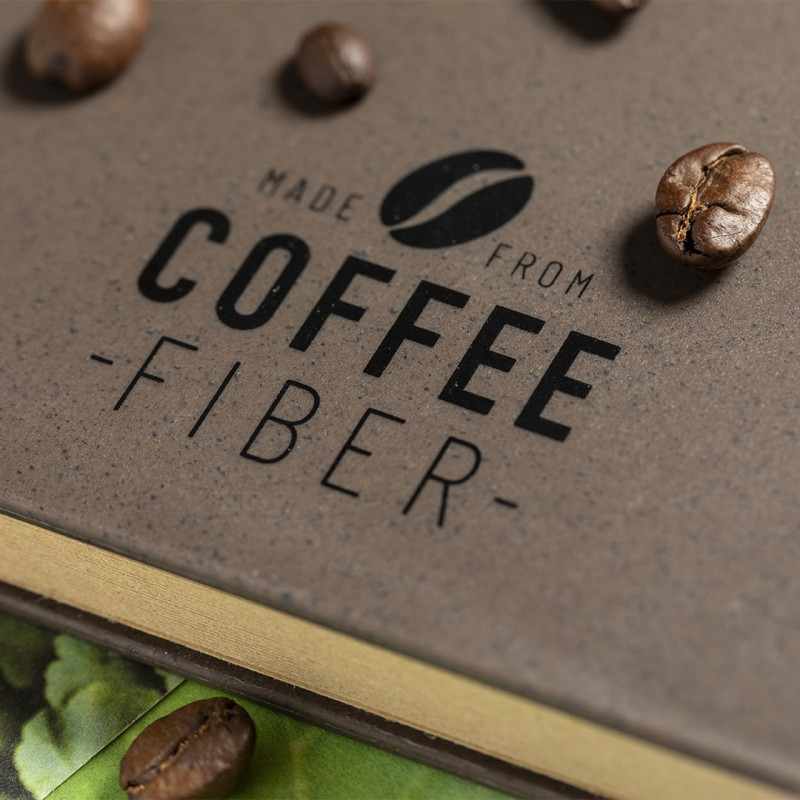 Block Notes con copertina in fibra di caffè da serigrafare - cod. MK1414