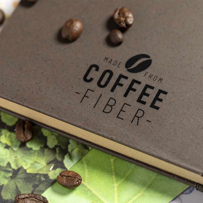 Block Notes con copertina in fibra di caffè da serigrafare - cod. MK1414