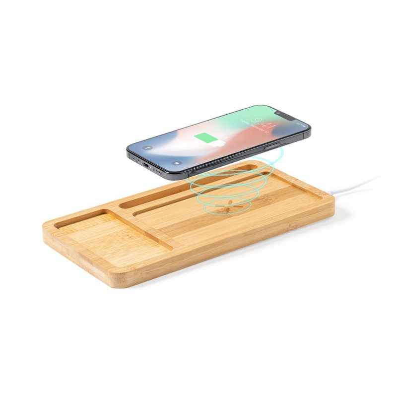 Caricabatterie wireless da serigrafare con logo - cod. MK1439