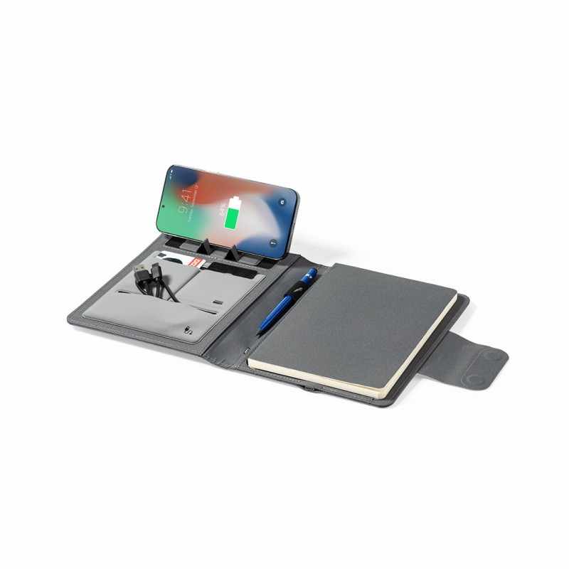 Block Notes multifunzione con caricatore wireless e 65 fogli - cod. MK1466