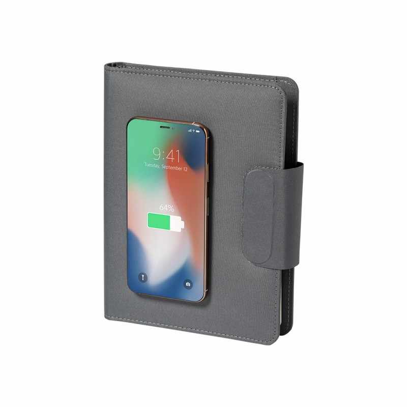 Block Notes multifunzione con caricatore wireless e 65 fogli - cod. MK1466