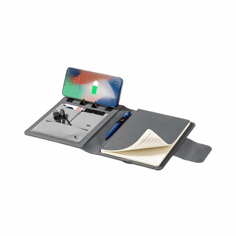 Block Notes multifunzione con caricatore wireless e 65 fogli - cod. MK1466