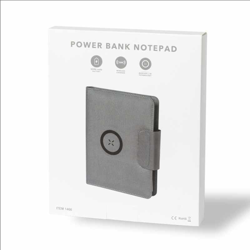 Block Notes multifunzione con caricatore wireless e 65 fogli - cod. MK1466