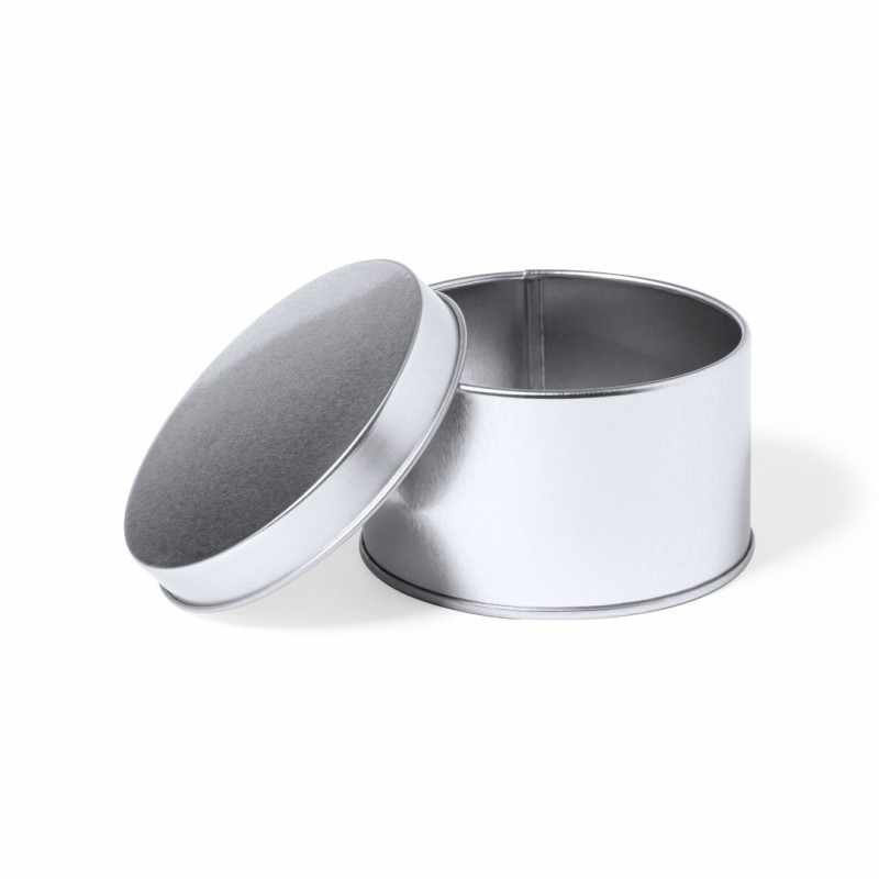 Scatola Regalo rotonda in metallo da stampare con logo - cod. MK1557