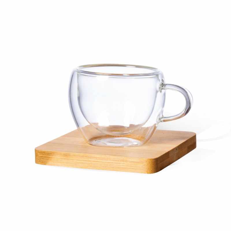 Tazzine da caffè in vetro con sottobicchiere - cod. MK1701