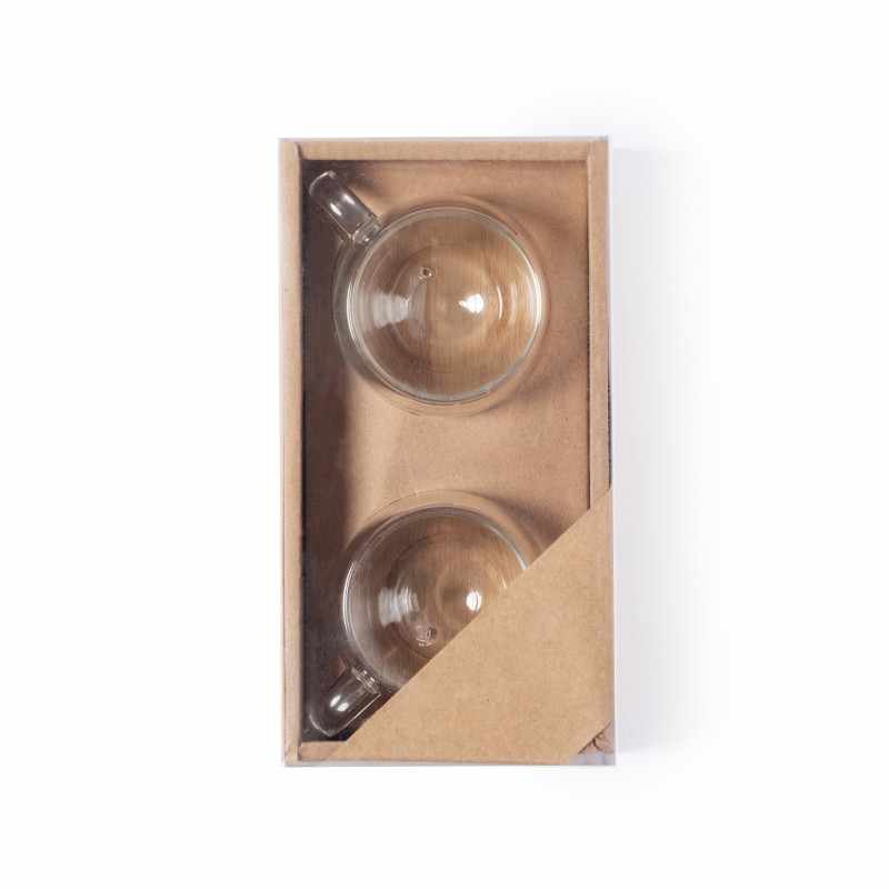 Tazzine da caffè in vetro con sottobicchiere - cod. MK1701