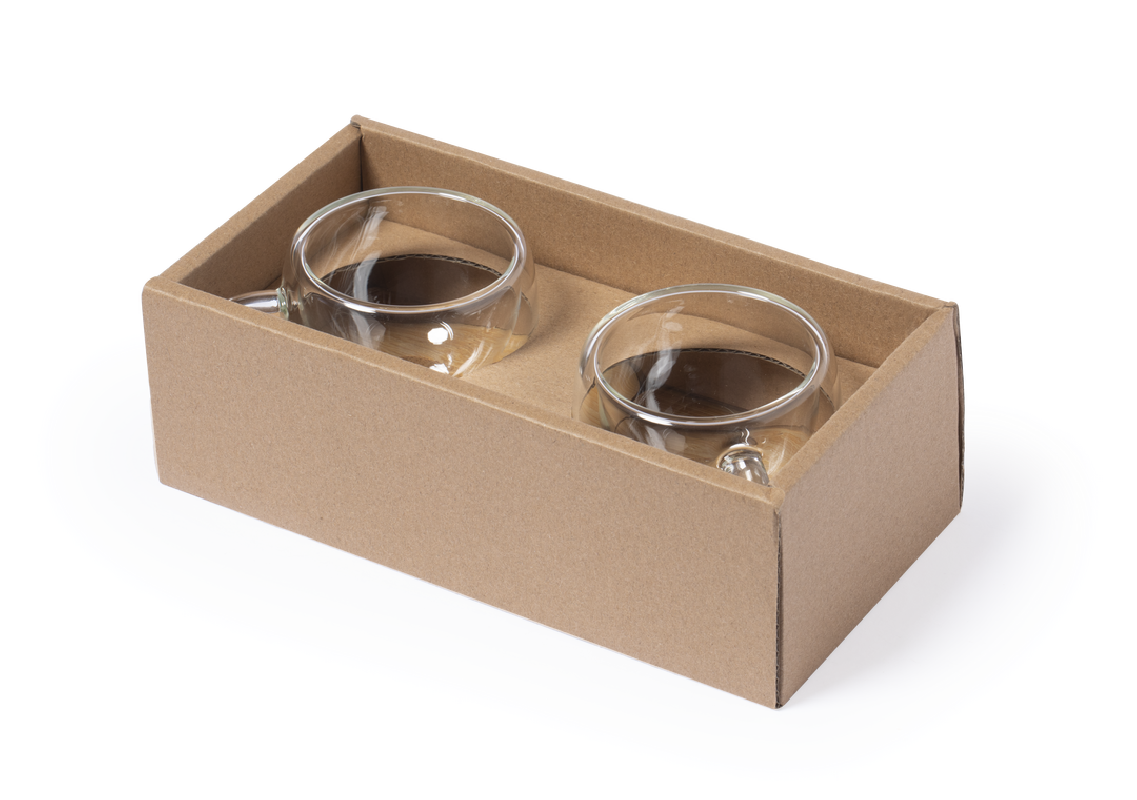 Tazzine da caffè in vetro con sottobicchiere - cod. MK1701