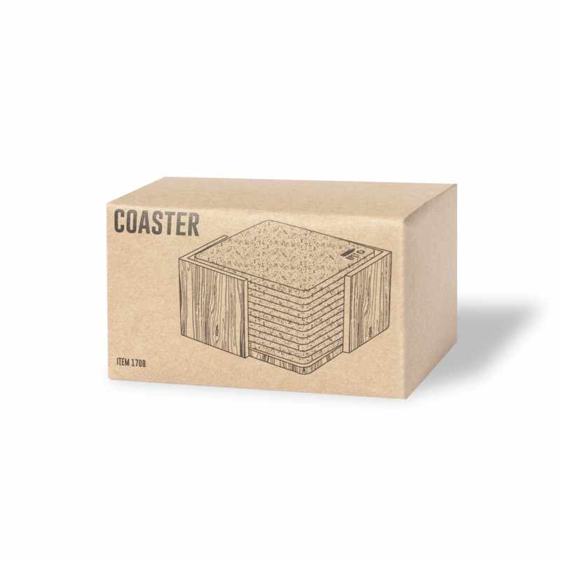 Sottobicchieri con supporto in bambù da personalizzare - cod. MK1708