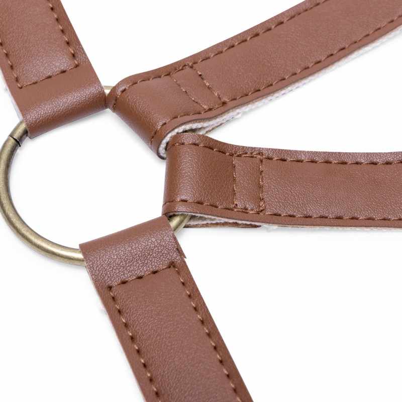 Grembiule con stampa logo e cinturini in similpelle - cod. MK1714