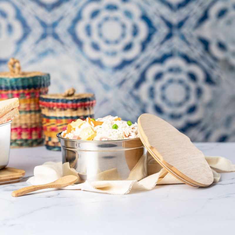 Portapranzo in acciaio da serigrafare con logo - cod. MK1744