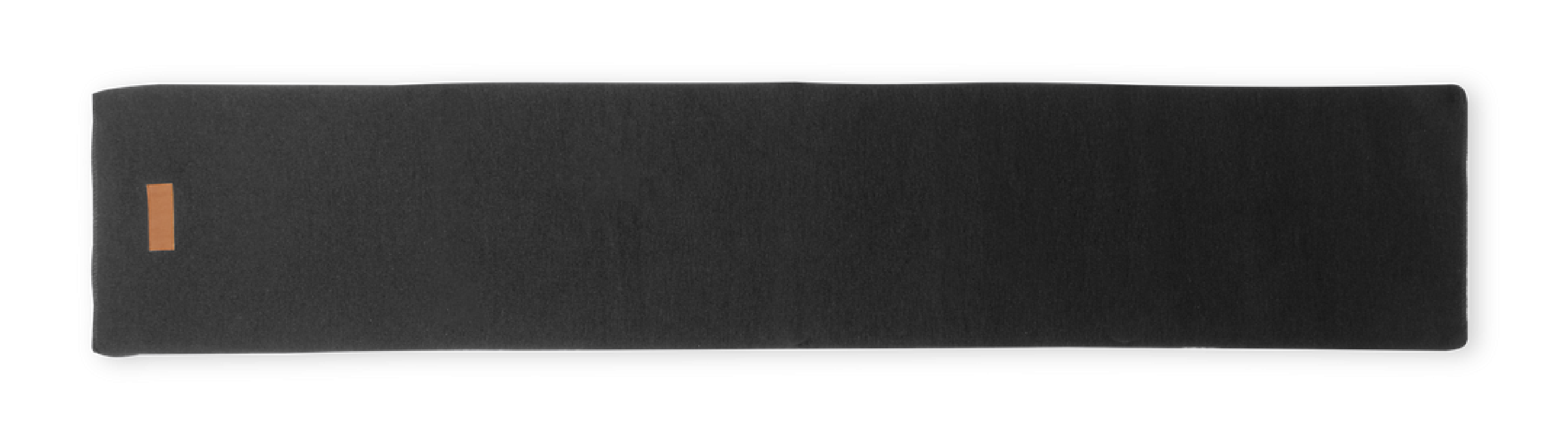 Sciarpa unisex con patch in similpelle - cod. MK1806