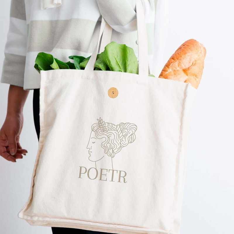 Borsa con soffietto e chiusura a bottone f.to 38x38x12 cm. - cod. MK1823