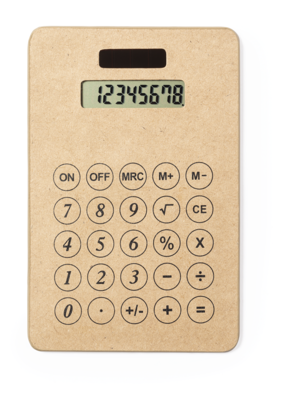 Calcolatrice personalizzata in cartone riciclato - cod. MK1867