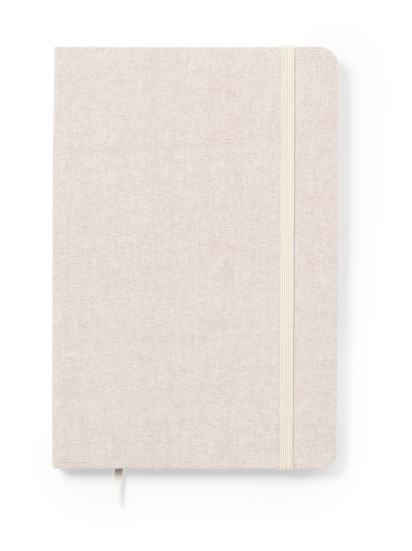 Block Notes con 100 pagine lisce e segnalibro in tessuto - cod. MK1889