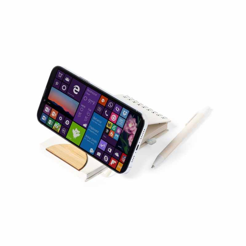 Taccuino personalizzato con scritte con portacellulare - cod. MK1890