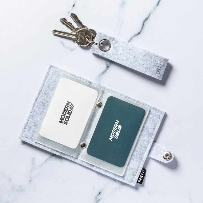 Porta Carte in feltro con stampa logo - cod. MK1903