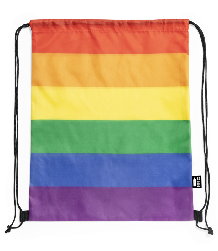 Zainetto multicolor con stampa logo f.to 34x42 cm. - cod. MK1921