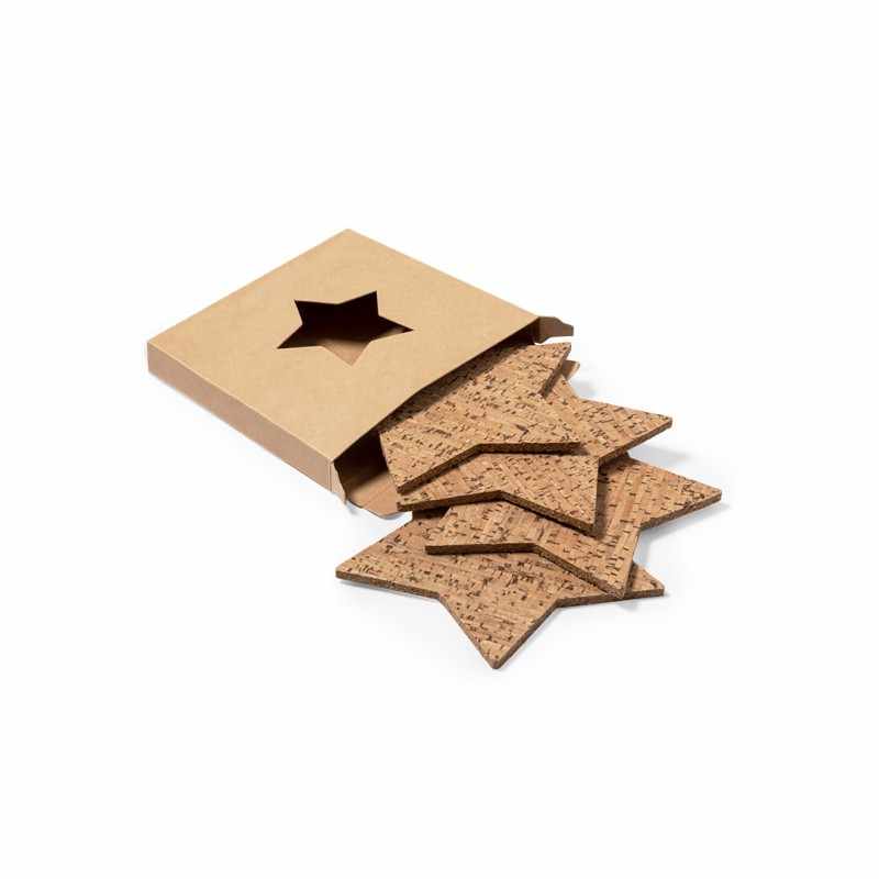 Set Sottobicchieri in sughero da stampare con logo - cod. MK20106