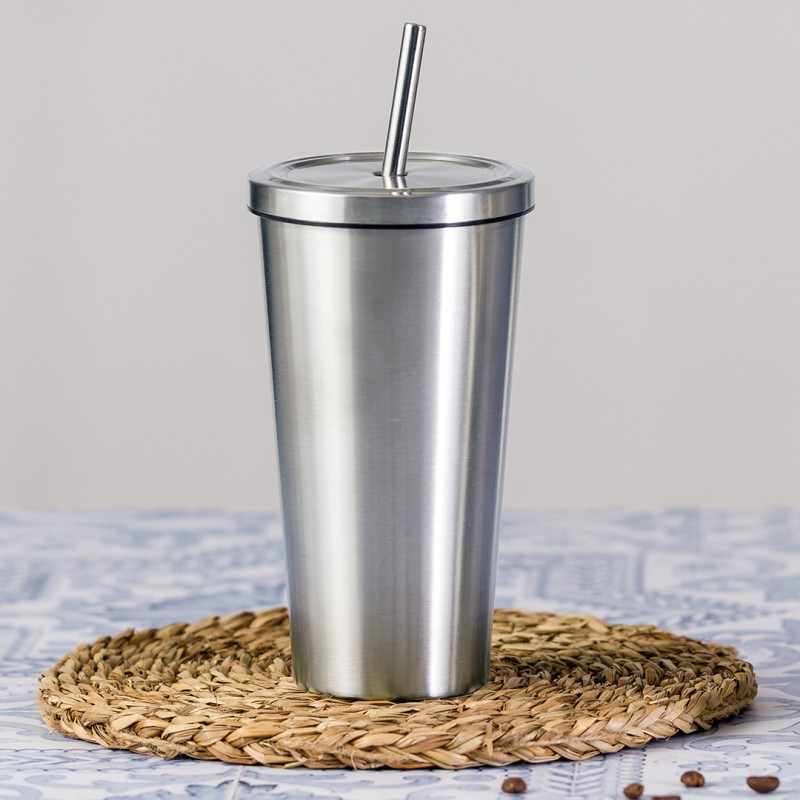 Bicchiere termico con cannuccia personalizzabile - cod. MK20163