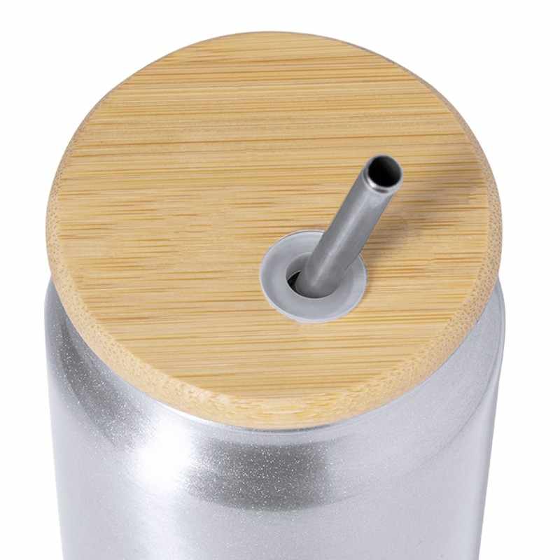 Bicchiere con tappo a scatto e cannuccia - cod. MK20208