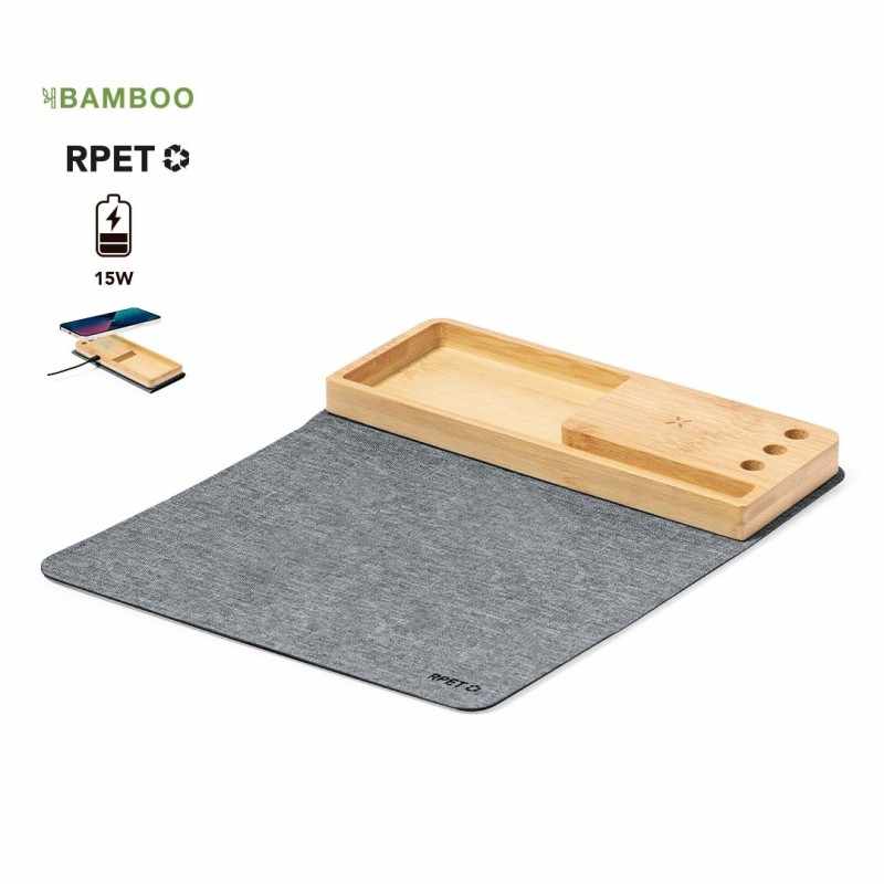 Mouse pad con logo e caricatore wireless - cod. MK20247