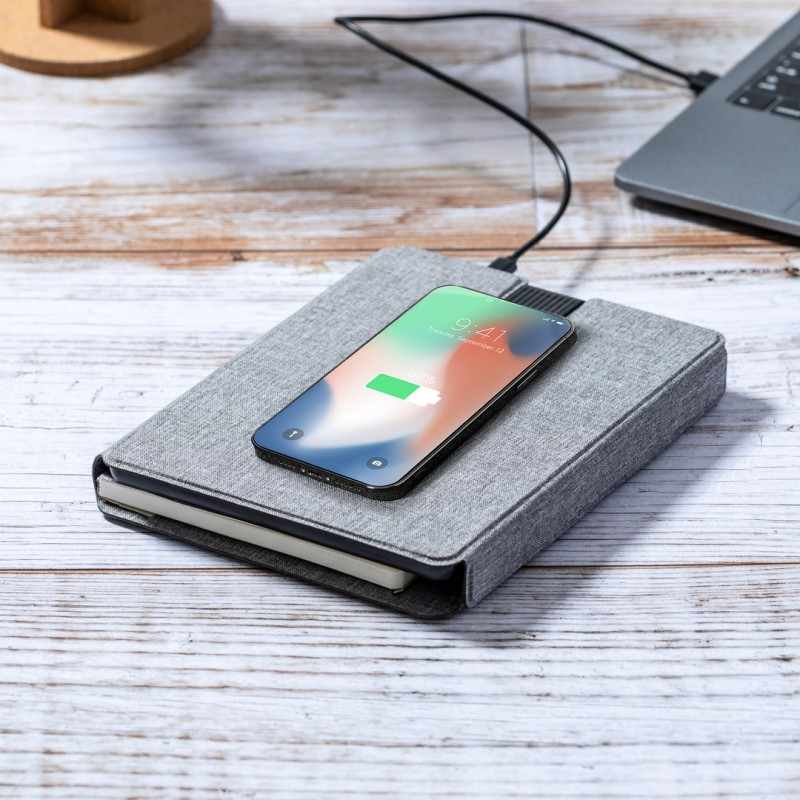 Block Notes A5 multifunzione con powerbank wireless - cod. MK20248