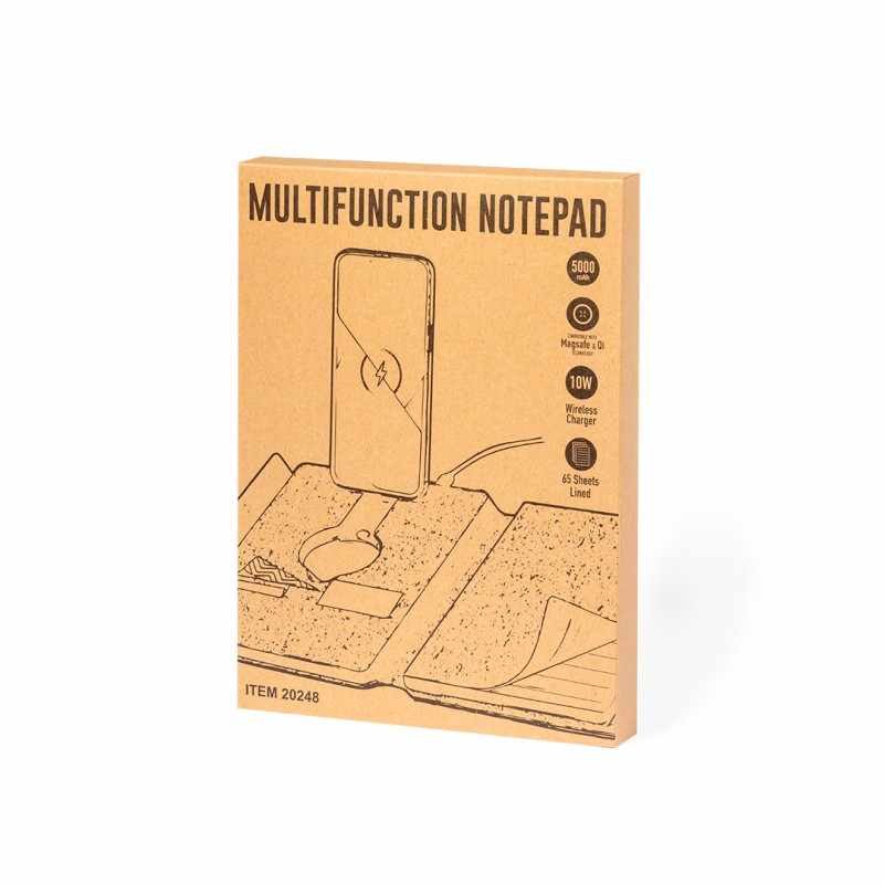 Block Notes A5 multifunzione con powerbank wireless - cod. MK20248