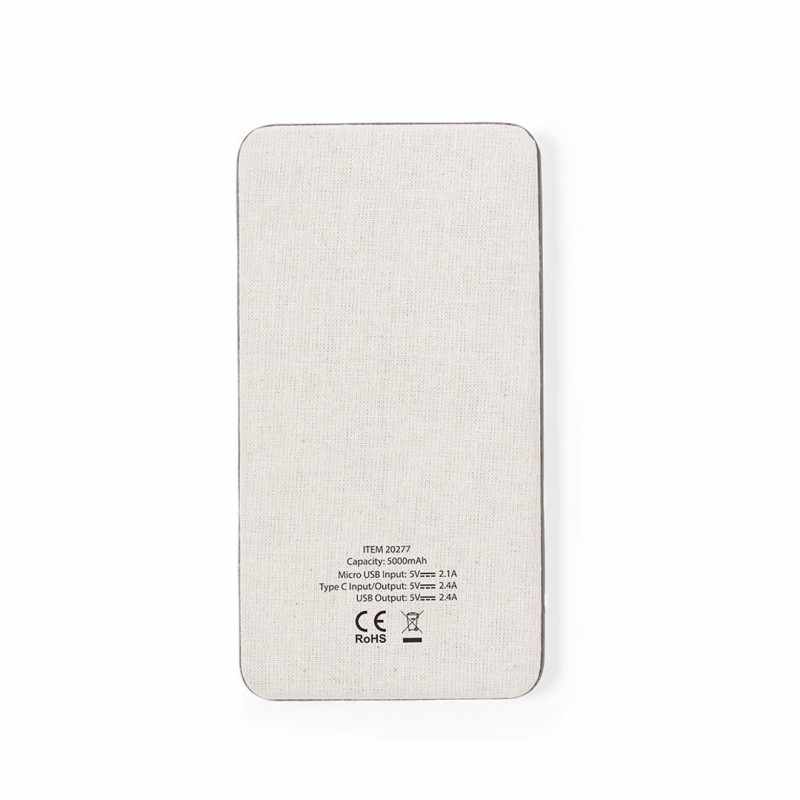 Power Bank da 5.000 mAh con scritte - cod. MK20277