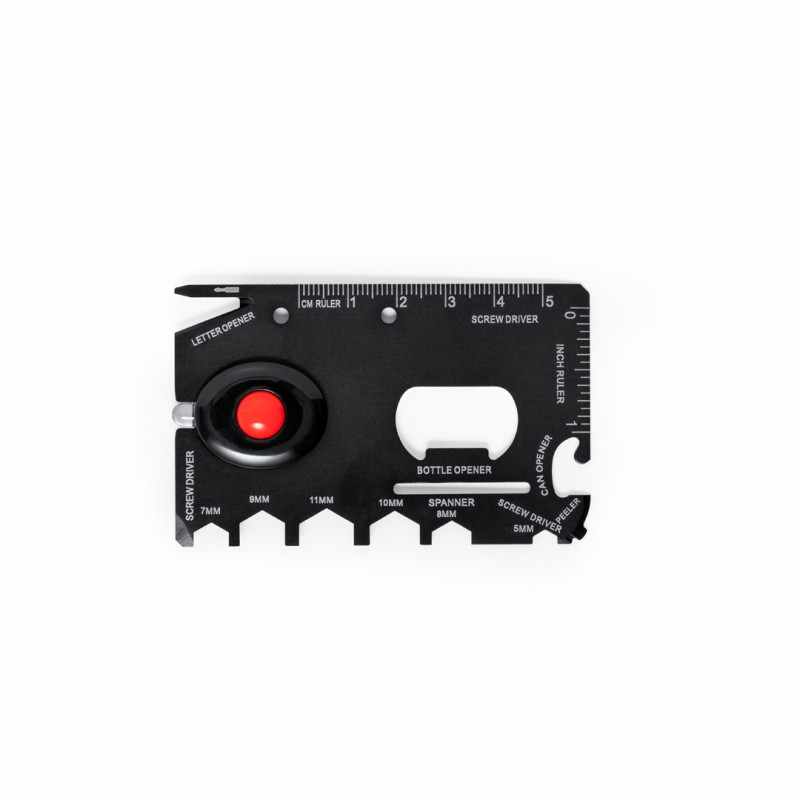 Multiutensile con led in acciaio inox - cod. MK20487