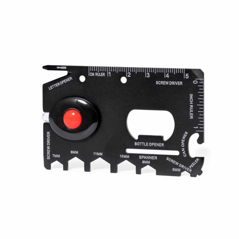 Multiutensile con led in acciaio inox - cod. MK20487