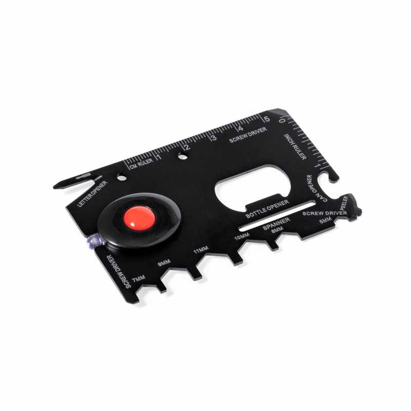 Multiutensile con led in acciaio inox - cod. MK20487