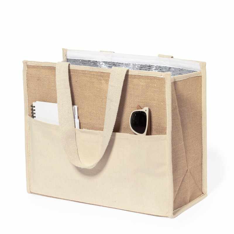 Borsa Termica in Juta Laminata f.to 43x34x20 cm. - cod. MK20624