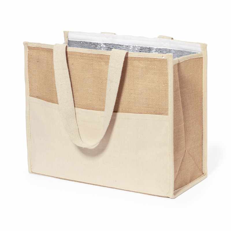Borsa Termica in Juta Laminata f.to 43x34x20 cm. - cod. MK20624