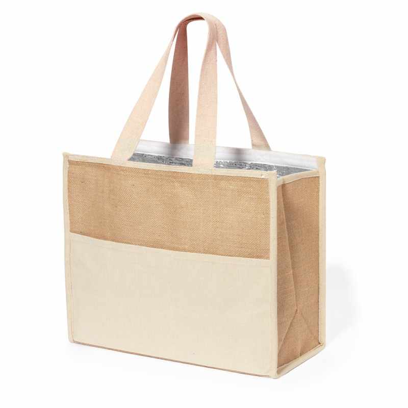Borsa Termica in Juta Laminata f.to 43x34x20 cm. - cod. MK20624