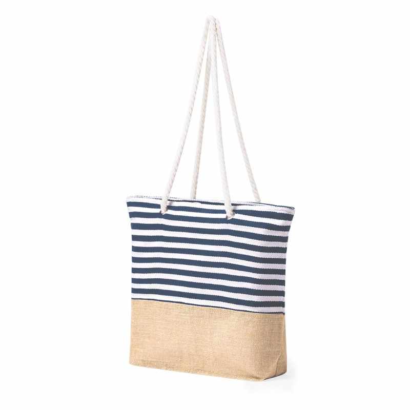 Borsa in juta e cotone da personalizzare f.to 55x39x15 cm. - cod. MK20758