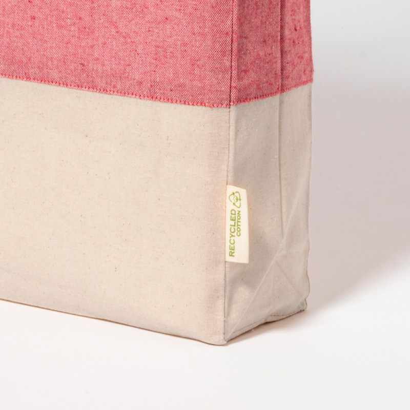 Borsa in cotone dai colori pastello f.to 38x42x8 cm. - cod. MK20772