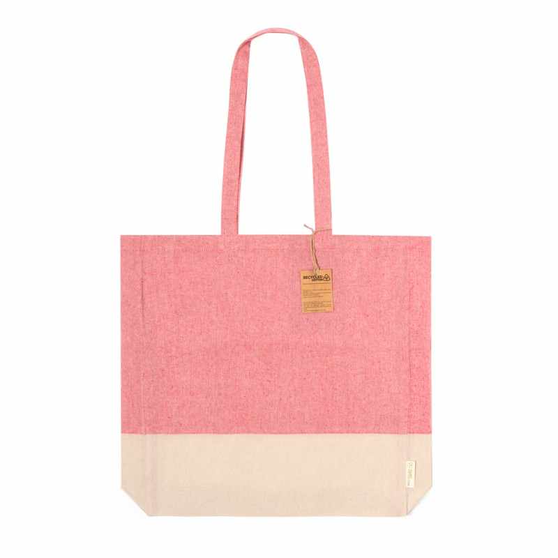 Borsa in cotone dai colori pastello f.to 38x42x8 cm. - cod. MK20772