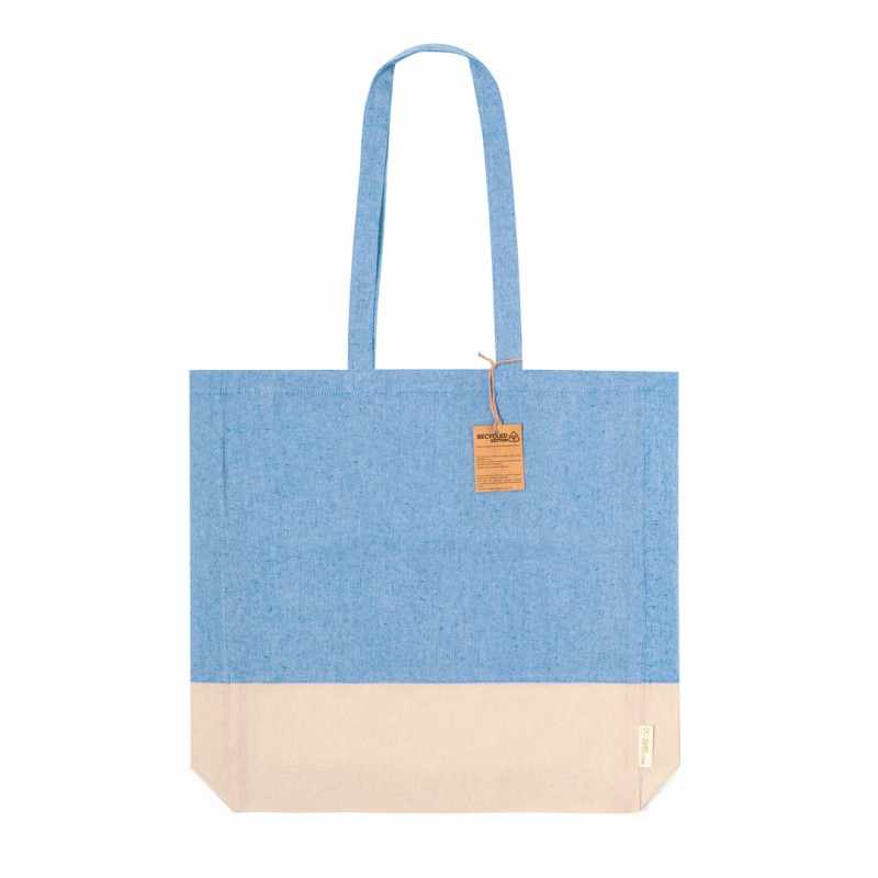 Borsa in cotone dai colori pastello f.to 38x42x8 cm. - cod. MK20772