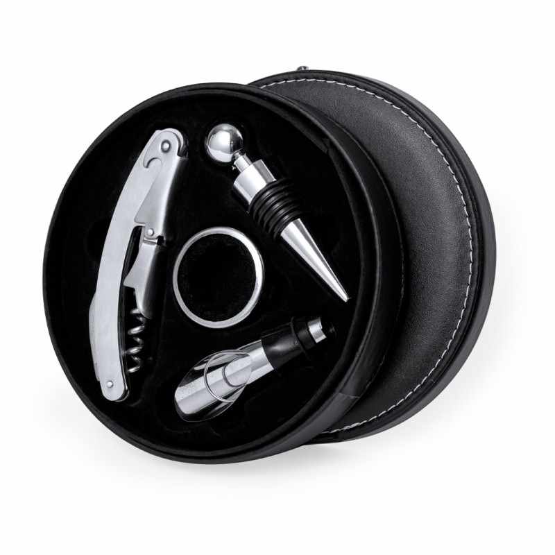 Set Vino elegante in similpelle - cod. MK20787