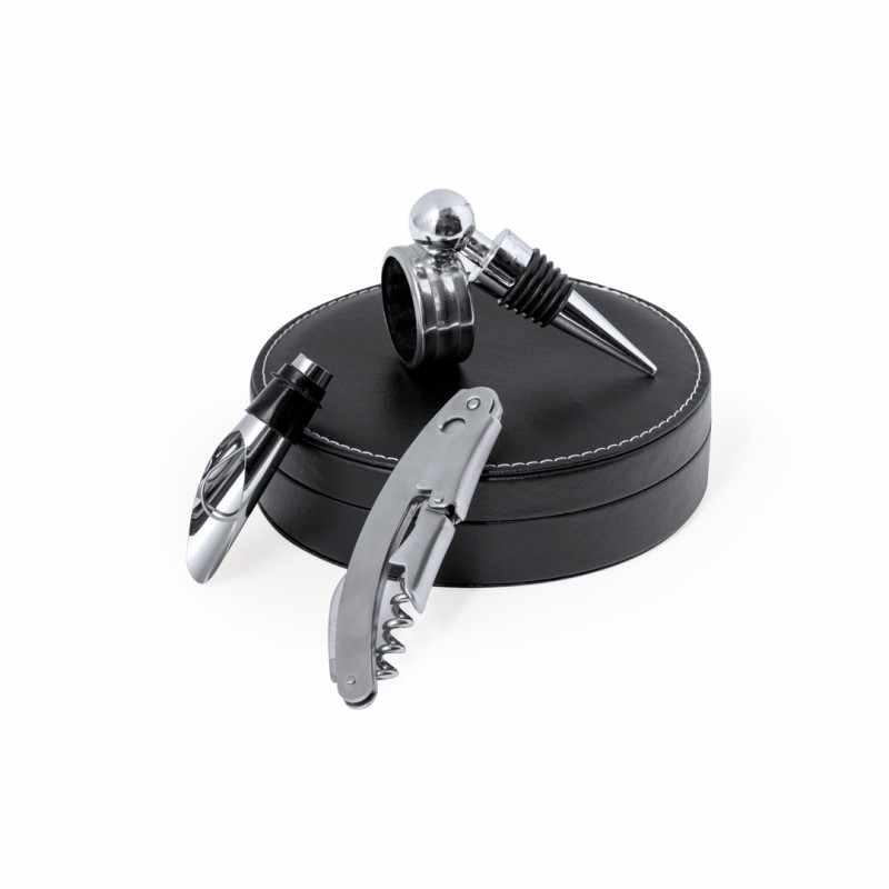 Set Vino elegante in similpelle - cod. MK20787