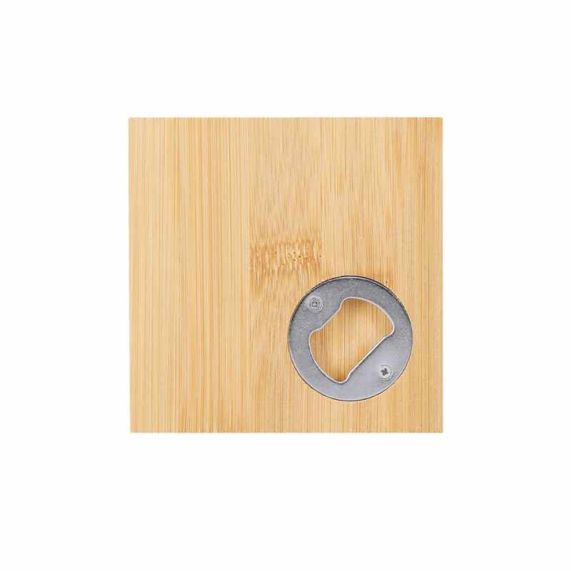 Sottobicchieri con apribottiglia in bambù da stampare - cod. MK20810
