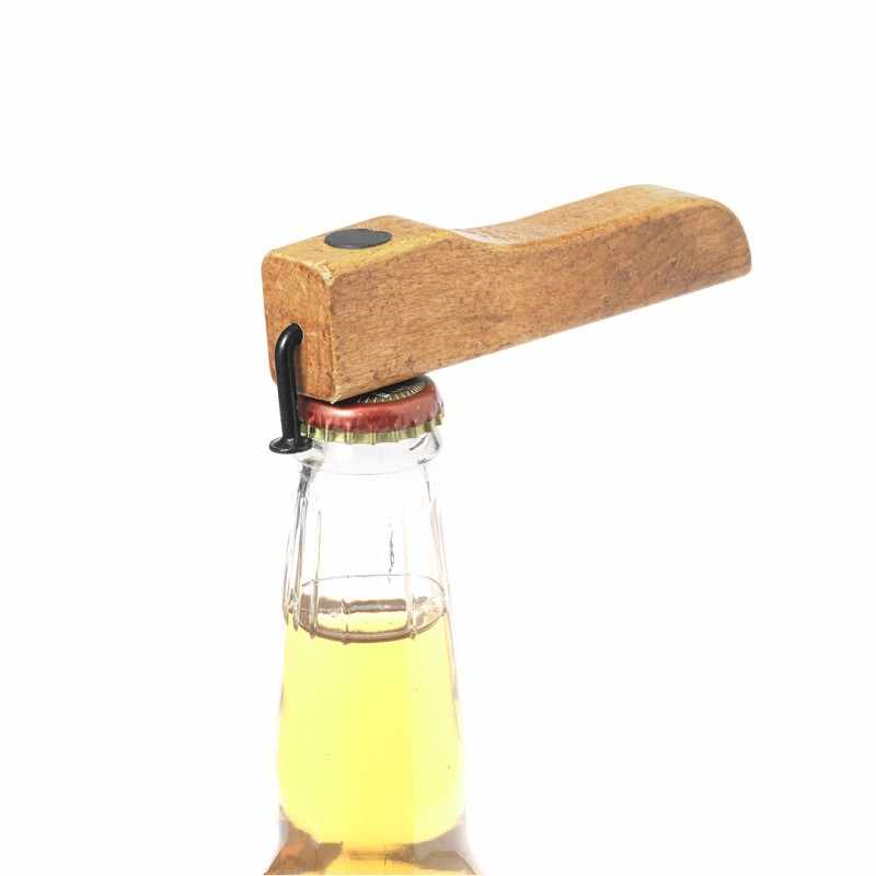 Apribottiglie in legno naturale con logo - cod. MK20812