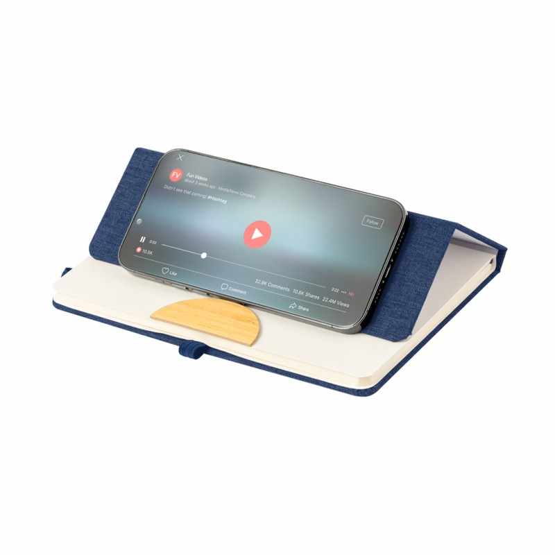 Block Notes personalizzabile con portacellulare - cod. MK20954