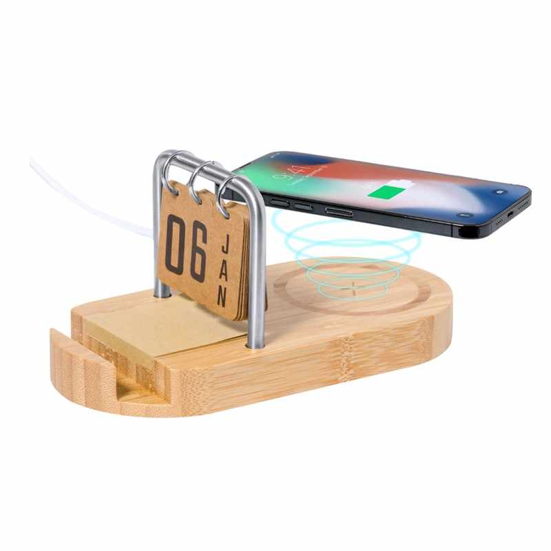 Caricabatterie wireless con scritte stampate - cod. MK21059