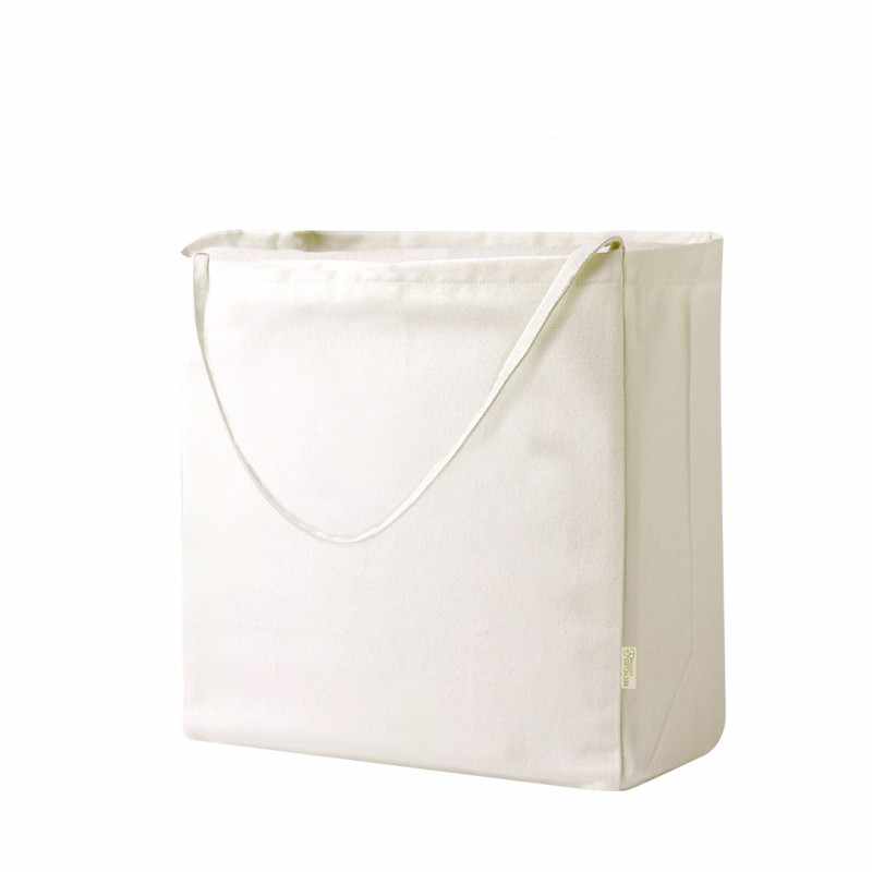 Borsa in cotone con soffietto f.to 37x39x18 cm. - cod. MK21134