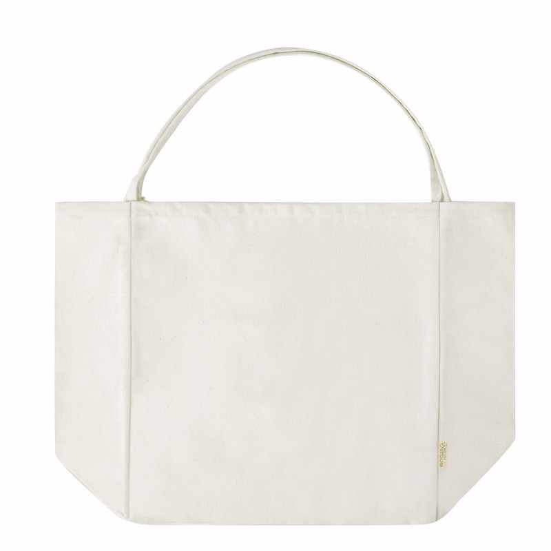 Borsa in cotone con soffietto f.to 37x39x18 cm. - cod. MK21134