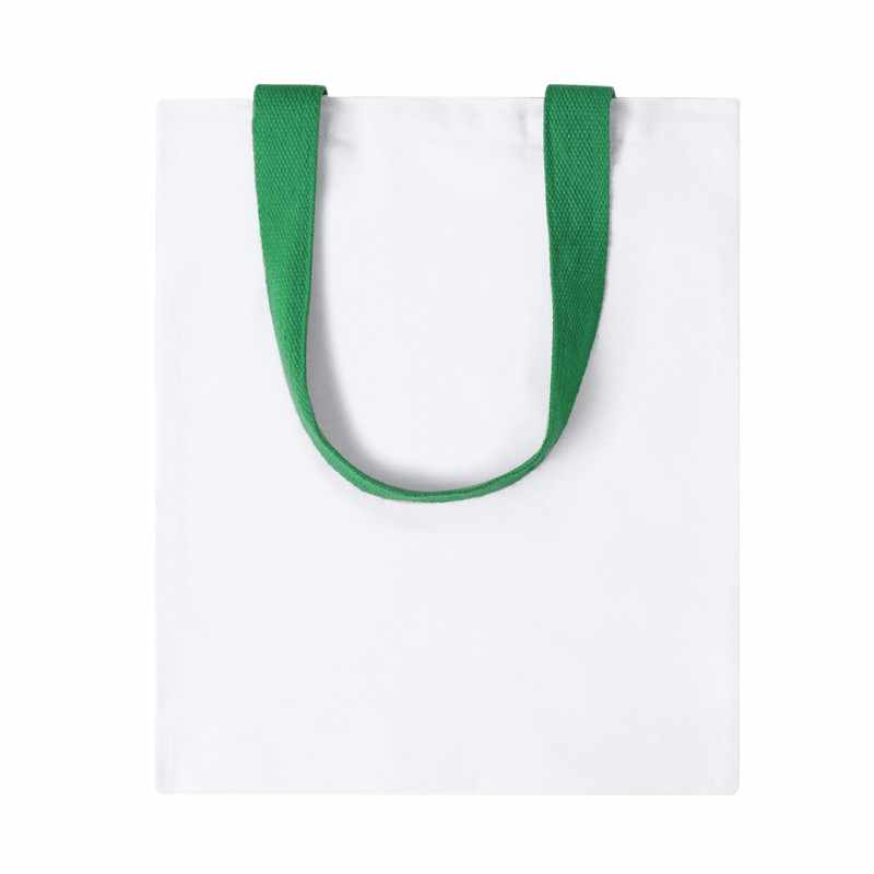 Shopping bags bianca con manici colorati f.to 34x40 cm. - cod. MK21132