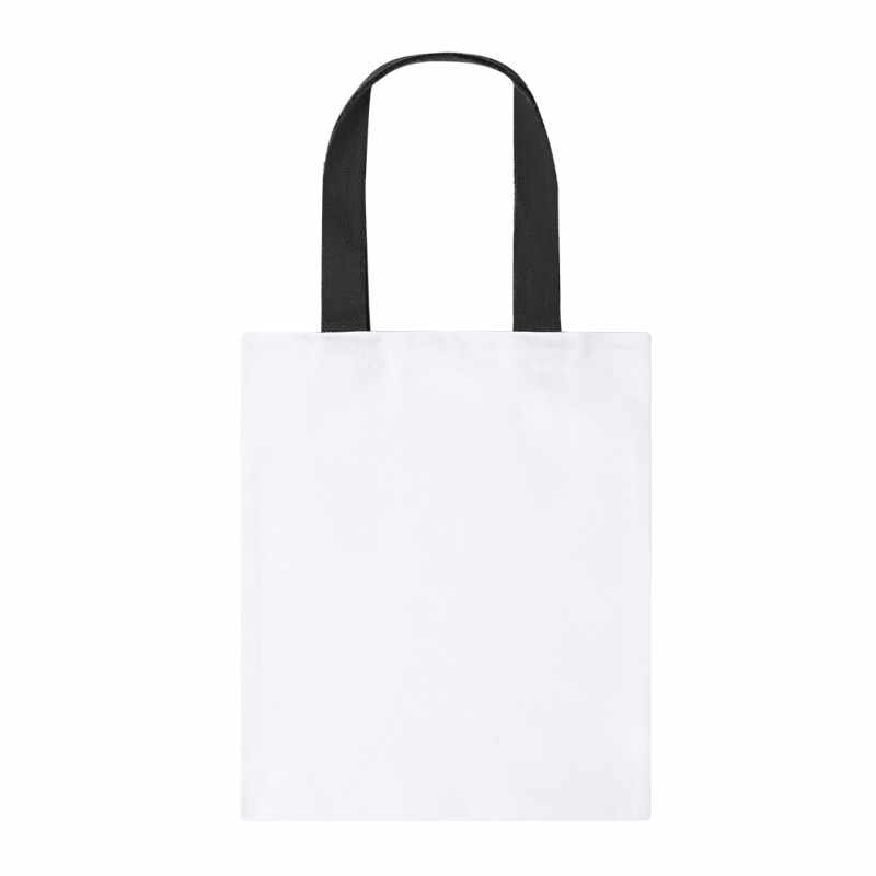 Shopping bags bianca con manici colorati f.to 34x40 cm. - cod. MK21132