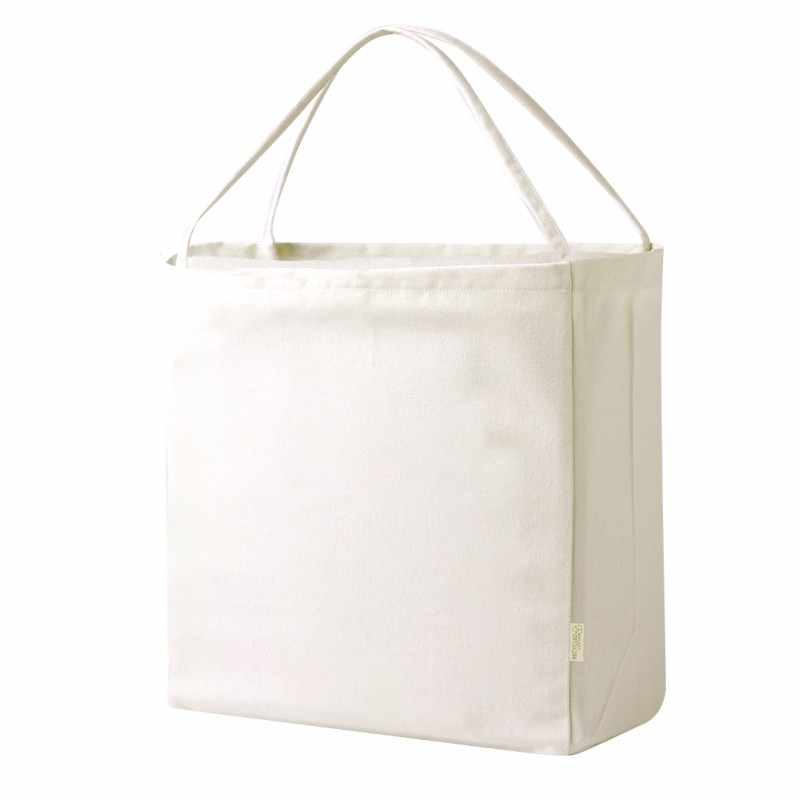 Borsa in cotone con soffietto f.to 37x39x18 cm. - cod. MK21134